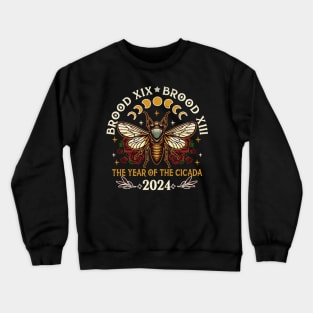 Cicada Lover Brood XIX Brood XIII Year Of The Cicada 2024 Crewneck Sweatshirt